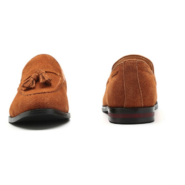Men Leather Shoes Suede Tassels Slip-on Peas Shoes, 43, 37, 38, 39, 40, 41, 42, 44, 45, 46, 47, 48