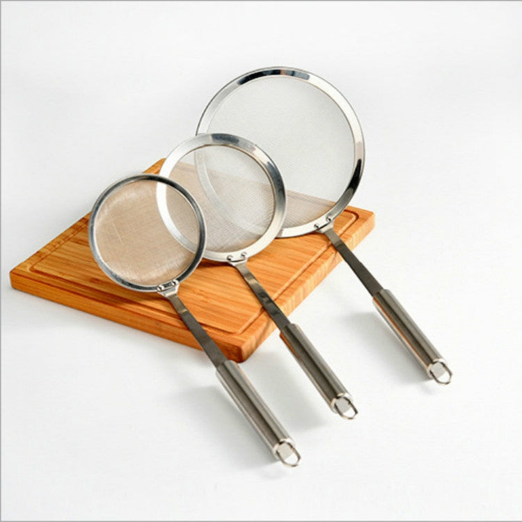 Stainless Steel Fruit Juice Soy Milk Oil Case Hot Pot Flour Dregs Filter Grease Leak, 10cm, 12cm, 16cm