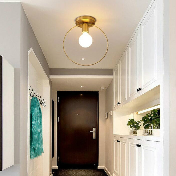 Simple Modern Aisle Copper Lamp, with 5W Three-color Light
