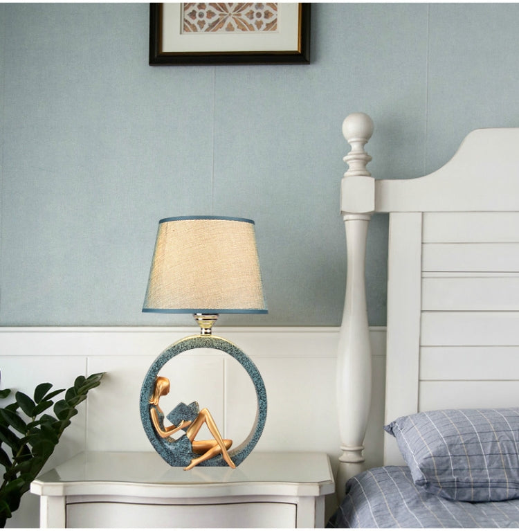 Modern Bedside Reading Statue Base Lamp Home Decoration, Button Switch 3W Yellow Light Bulb, Dimming Switch 3W Yellow Light Bulb, Remote Control Switch Dimming Bulb