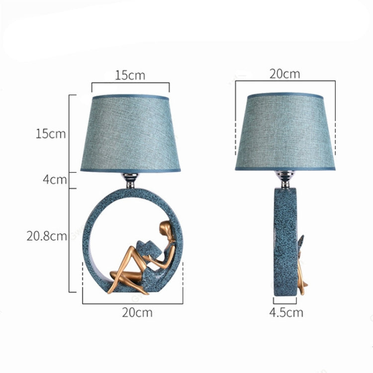 Modern Bedside Reading Statue Base Lamp Home Decoration, Button Switch 3W Yellow Light Bulb, Dimming Switch 3W Yellow Light Bulb, Remote Control Switch Dimming Bulb