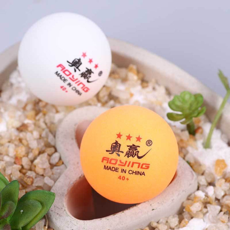 ROYING 10 PCS Professional ABS Table Tennis Training Ball, Diameter: 40mm, White 3Stars, Orange 3Stars