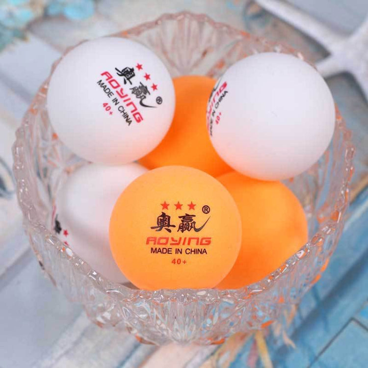 ROYING 10 PCS Professional ABS Table Tennis Training Ball, Diameter: 40mm, White 3Stars, Orange 3Stars