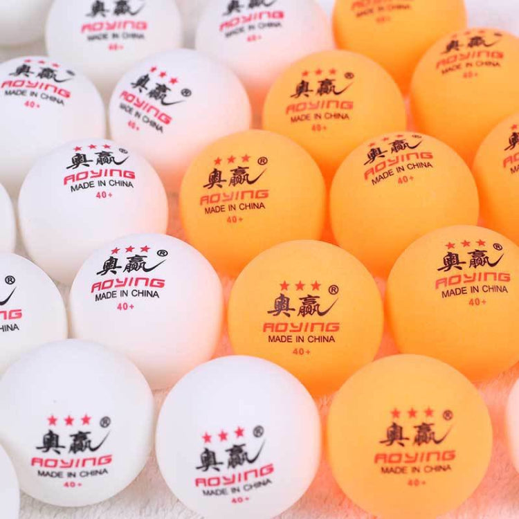 ROYING 10 PCS Professional ABS Table Tennis Training Ball, Diameter: 40mm, White 3Stars, Orange 3Stars