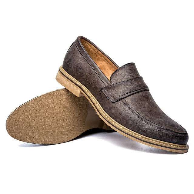 British Style Pointed Shoes Versatile Casual Shoes Slip-on Men Shoes, 42