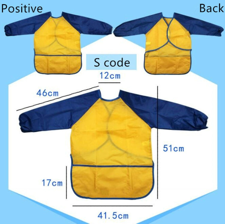 Long Sleeve Apron Drawing Painting Waterproof Smock Children Craft Art Waterproof Clothes, S