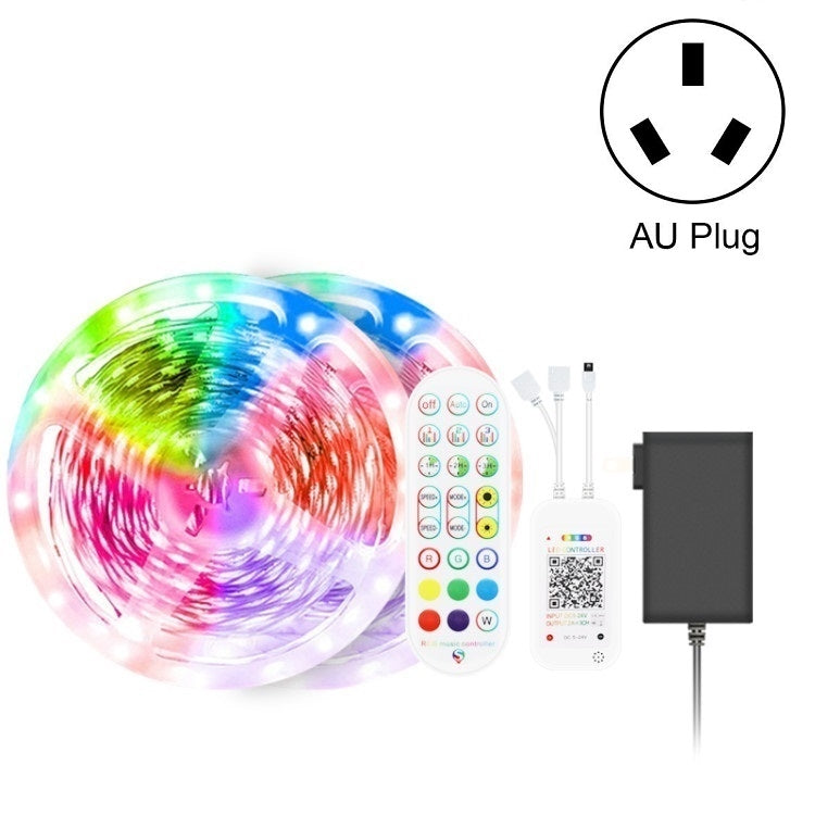 Bluetooth Suit Smart Music Sound Control Light Strip Non-waterproof 5050 RGB Colorful Atmosphere LED Light Strip With 24-Keys Remote Control, 5M 150 LEDs, 5M 300 LEDs, 10M 300 LEDs, 10M 600 LEDs, 15M 450 LEDs, 15M 270 LEDs