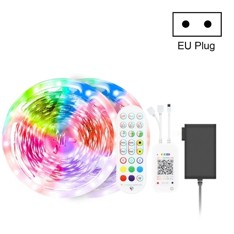 Bluetooth Suit Smart Music Sound Control Light Strip Non-waterproof 5050 RGB Colorful Atmosphere LED Light Strip With 24-Keys Remote Control, 5M 150 LEDs, 5M 300 LEDs, 10M 300 LEDs, 10M 600 LEDs, 15M 450 LEDs, 15M 270 LEDs