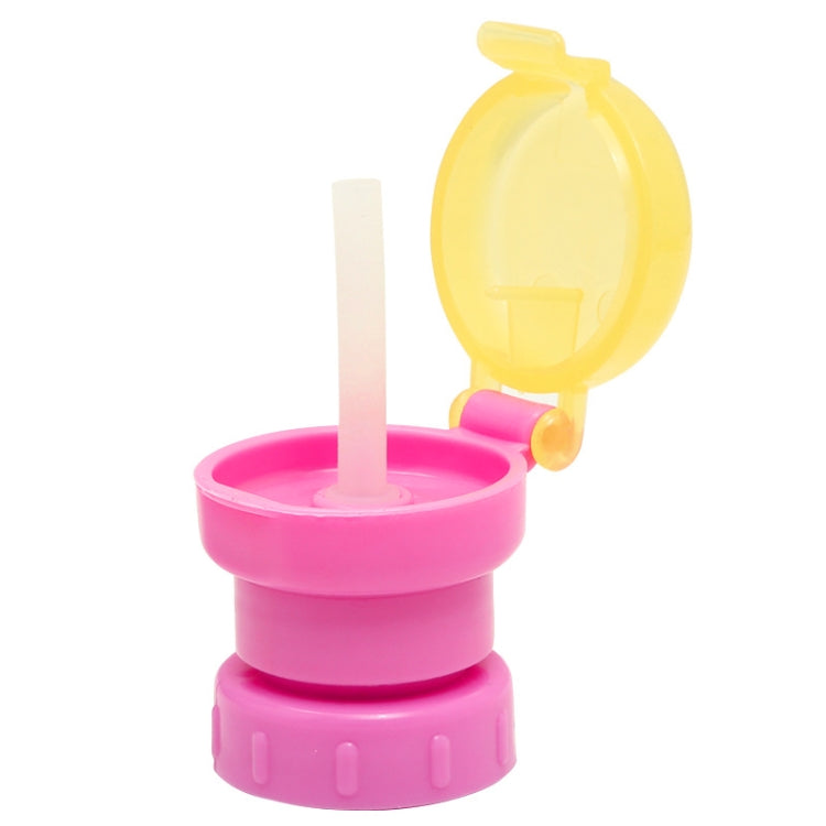 Children Portable Bottled Drinks Anti-overflow Anti-squash Replacement Straw Cap, Red, Blue, Green