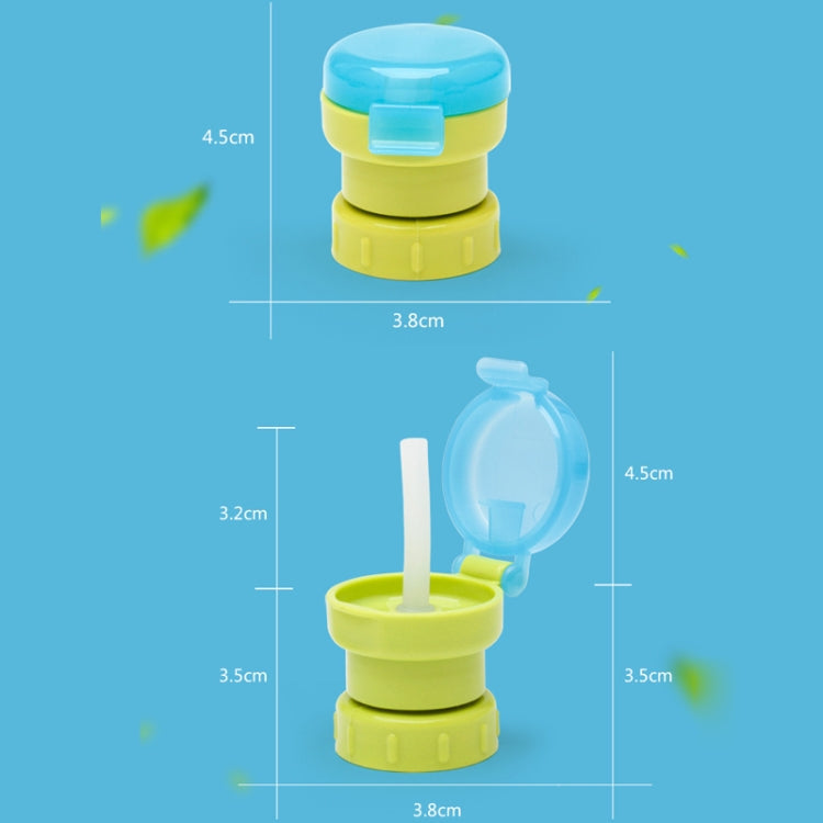 Children Portable Bottled Drinks Anti-overflow Anti-squash Replacement Straw Cap, Red, Blue, Green