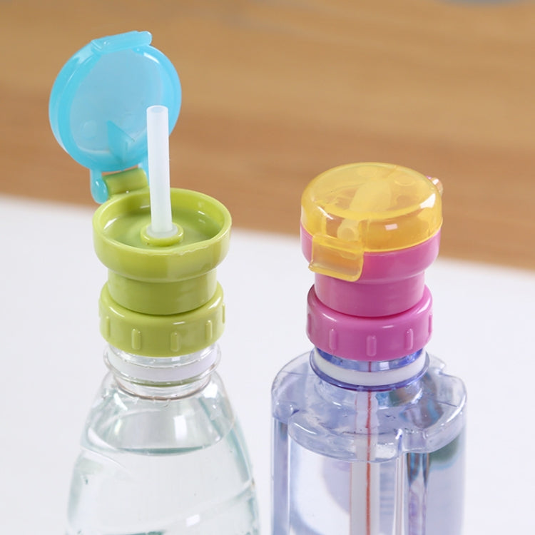 Children Portable Bottled Drinks Anti-overflow Anti-squash Replacement Straw Cap, Red, Blue, Green