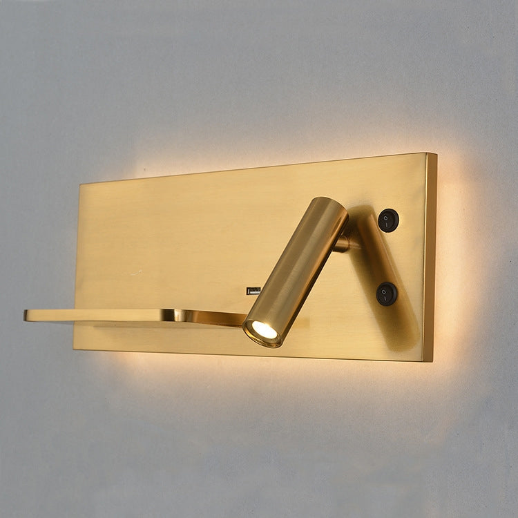 Wireless Wall Lamp USB 5V Charger Wall Lights Hotel Headboard Reading Lighting Spot Luminaire Lamp, Left
