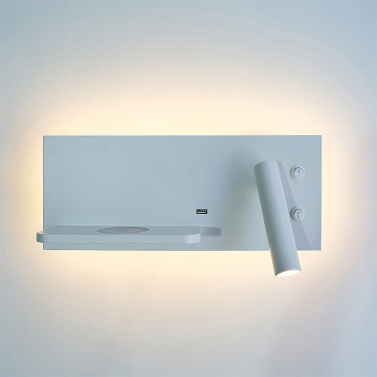 Wireless Wall Lamp USB 5V Charger Wall Lights Hotel Headboard Reading Lighting Spot Luminaire Lamp, Left