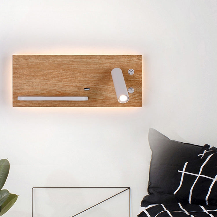 Wireless Wall Lamp USB 5V Charger Wall Lights Hotel Headboard Reading Lighting Spot Luminaire Lamp, Left