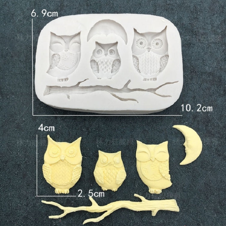 Owl Fondant Mold Cake Decoration Diy Dry Pais Chocolate Silicone Mold, Owl  Shape