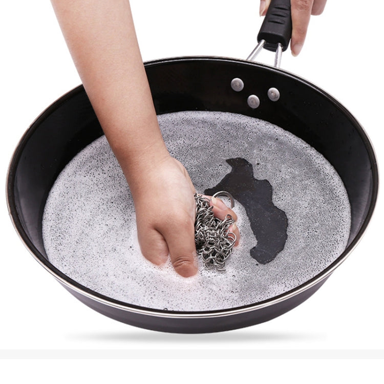 Stainless Steel Square Cast Iron Cleaner Pot Brush Scrubber Home Cookware Kitchen Cleaning Tool, 4×4inch, 5×5inch, 6×6inch, 7×7inch, 8×8inch, 8×6inch