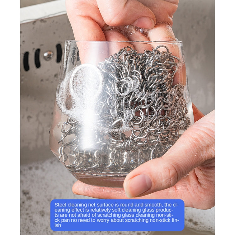 Stainless Steel Square Cast Iron Cleaner Pot Brush Scrubber Home Cookware Kitchen Cleaning Tool, 4×4inch, 5×5inch, 6×6inch, 7×7inch, 8×8inch, 8×6inch