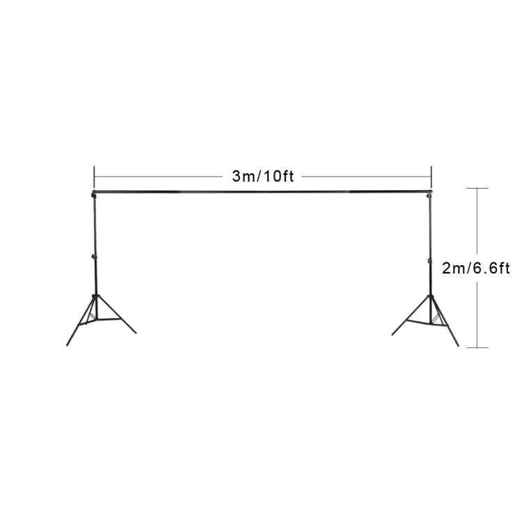 200 * 300cm Photo Studio Background Support Backdrop Crossbar Kit, 200x300cm