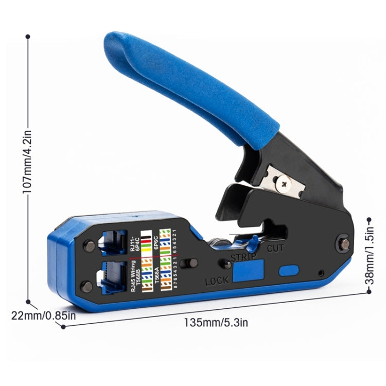Rj45 Crystal Head 8P6P Network Tool With Stripping Wire Extrusion Crimping Wire Cable Pliers, Pliers