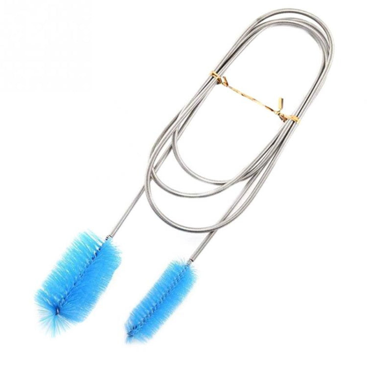 Kitchen Water Pipe Cleaning Brush Stainless Steel Cleaning Brush Spring Long Hair Brush, 1500x60x15-30mm