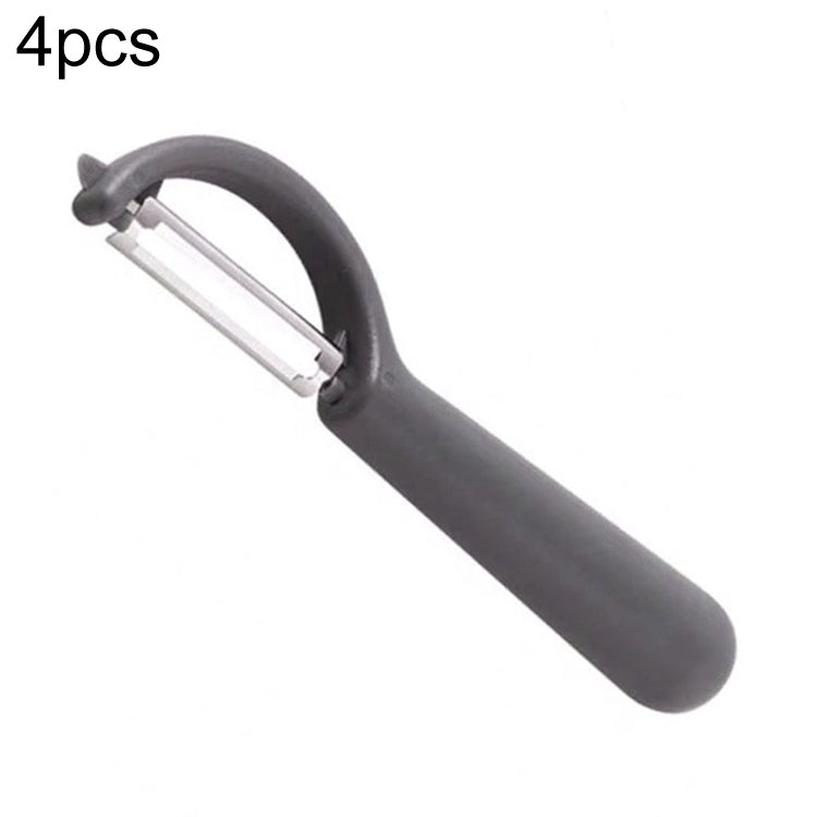 4个一卖 Stainless Steel Round Handle Peeler Sugar Cane Scraper  Fruit Plane, 4 PCS Apple Peeler Knife (Dark Gery), 4 PCS Apple Peeler Knife (Green), 4 PCS Apple Peeler Knife (White), 4 PCS Apple Peeler Knife (Light Gery), 4 PCS Apple Peeler Knife (Black) ...