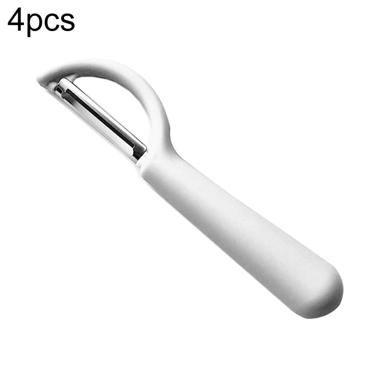4个一卖 Stainless Steel Round Handle Peeler Sugar Cane Scraper  Fruit Plane, 4 PCS Apple Peeler Knife (Dark Gery), 4 PCS Apple Peeler Knife (Green), 4 PCS Apple Peeler Knife (White), 4 PCS Apple Peeler Knife (Light Gery), 4 PCS Apple Peeler Knife (Black) ...