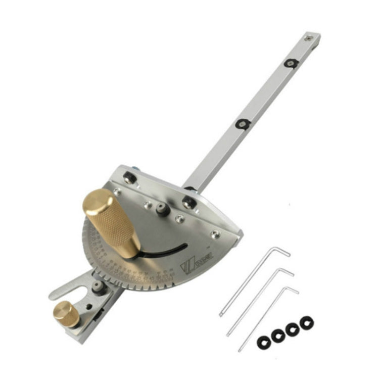 Woodworking Pusher Slide Ruler Woodworking Table Saw Measuring Tool, Single Tenon, Aluminum Handle, Copper Handle, Aluminum Handle + Tenon, Aluminum Handle + Tenon + Limit, Copper Handle + Tenon + Limit, Aluminum Handle + 450mm ＋ Limit                 ...