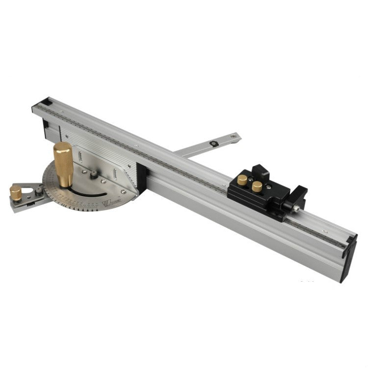 Woodworking Pusher Slide Ruler Woodworking Table Saw Measuring Tool, Single Tenon, Aluminum Handle, Copper Handle, Aluminum Handle + Tenon, Aluminum Handle + Tenon + Limit, Copper Handle + Tenon + Limit, Aluminum Handle + 450mm ＋ Limit                 ...