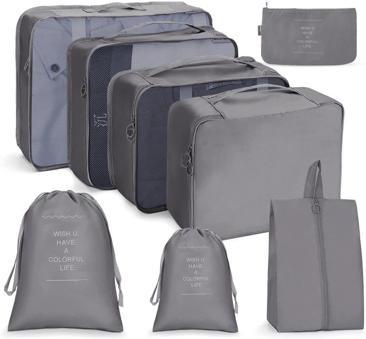 Travel Storage Bag Set Folding Storage Bag, 7 In 1, 8 In 1 Beam Mouth, 8 In 1 Cosmetic Bag