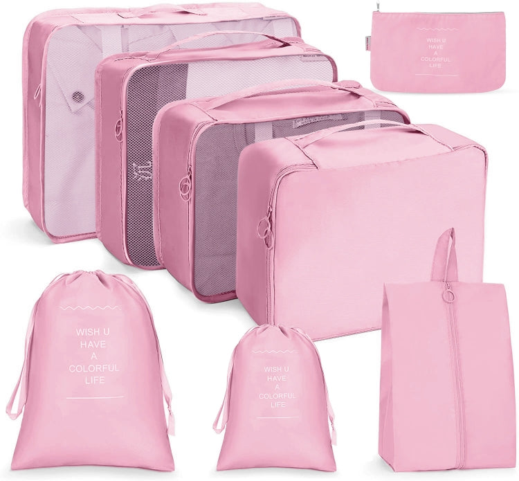 Travel Storage Bag Set Folding Storage Bag, 7 In 1, 8 In 1 Beam Mouth, 8 In 1 Cosmetic Bag