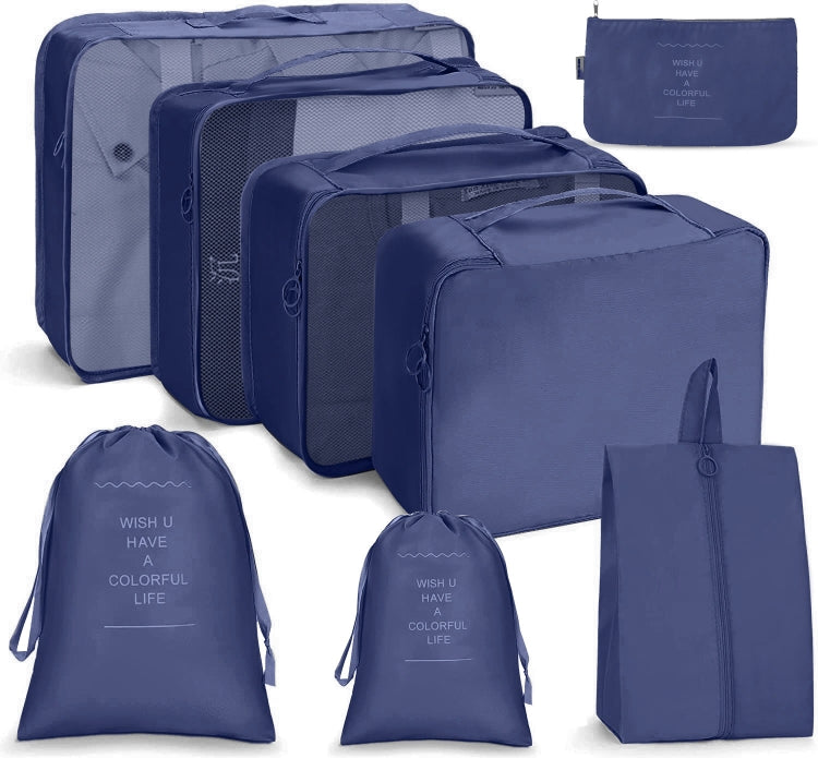 Travel Storage Bag Set Folding Storage Bag, 7 In 1, 8 In 1 Beam Mouth, 8 In 1 Cosmetic Bag