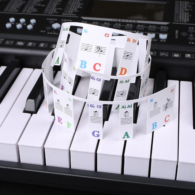 Children Beginner Piano Keyboard Color Stickers Musical Instrument Accessories, Imitation Piano Keys 61 Keys, Piano Keys 61 keys
