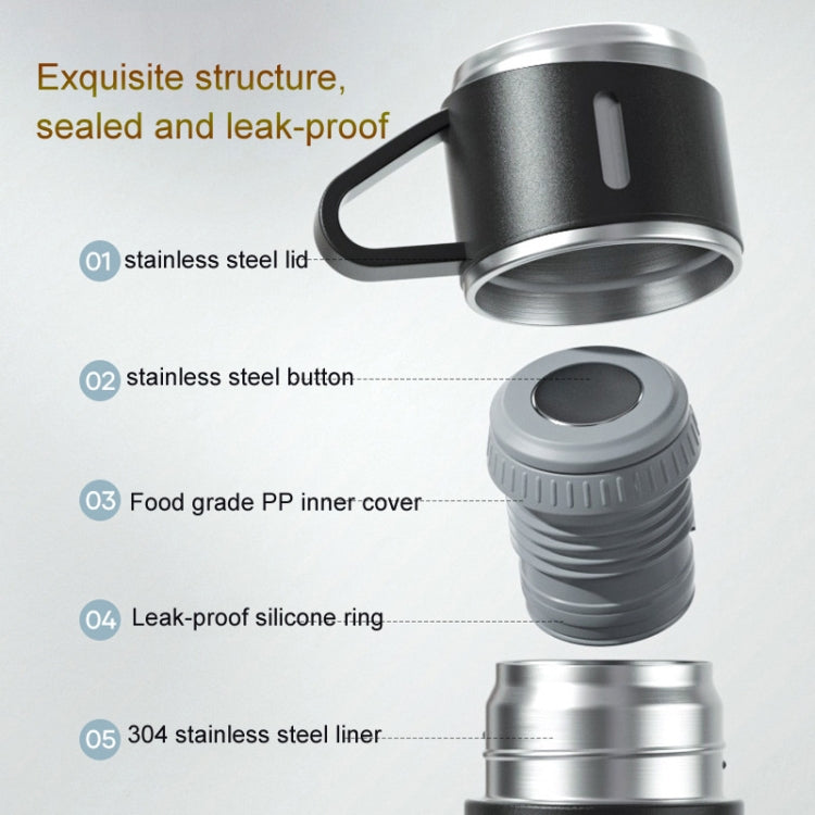 500ml 304 Stainless Steel Thermos Cup Portable Business Tea Cup,Spec:, Gift Box Set
