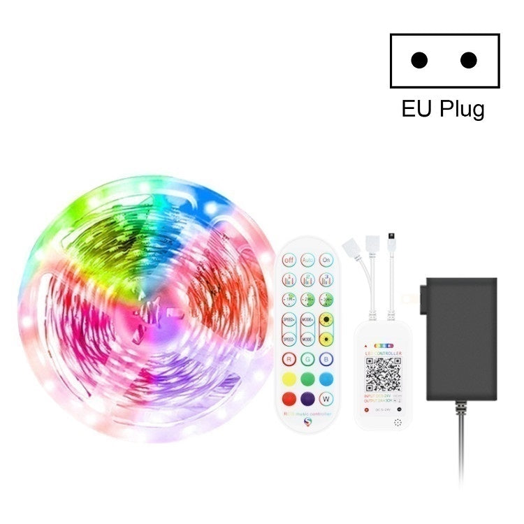 Bluetooth Suit Smart Music Sound Control Light Strip Waterproof 5050 RGB Colorful Atmosphere LED Light Strip With 24-Keys Remote Control, 5M 150 LEDs, 5M 300 LEDs, 10M 300 LEDs, 10M 600 LEDs, 15M 450 LEDs, 20M 360 LEDs