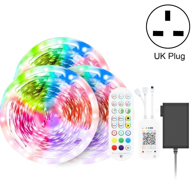 Bluetooth Suit Smart Music Sound Control Light Strip Waterproof 5050 RGB Colorful Atmosphere LED Light Strip With 24-Keys Remote Control, 30M 540 LEDs