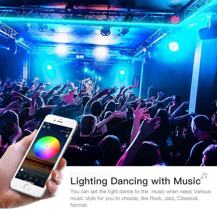 Bluetooth Suit Smart Music Sound Control Light Strip Waterproof 5050 RGB Colorful Atmosphere LED Light Strip With 24-Keys Remote Control, 30M 540 LEDs