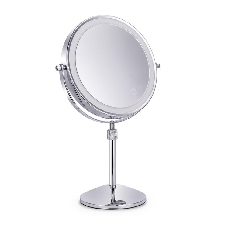 Desktop Double-SidedRound LED Luminous Makeup Mirror Liftable Magnifying Mirror, Plane + 3 Times Magnification(8-inch Battery Model), Plane + 5 Times Magnification(8-inch Battery Model), Plane + 7 Times Magnification(8-inch Battery Model)              ...