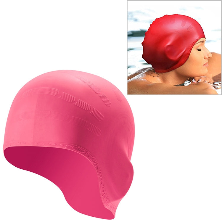 Silicone Ear Protection Waterproof Swimming Cap for Adults with Long Hair, Long Hair Swimming Cap(Black), Long Hair Swimming Cap(Blue), Long Hair Swimming Cap(Pink), Long Hair Swimming Cap(Silver), Long Hair Swimming Cap(Yellow)                        ...