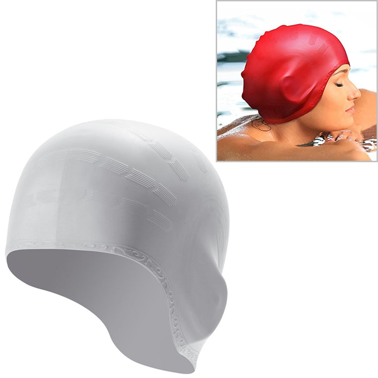 Silicone Ear Protection Waterproof Swimming Cap for Adults with Long Hair, Long Hair Swimming Cap(Black), Long Hair Swimming Cap(Blue), Long Hair Swimming Cap(Pink), Long Hair Swimming Cap(Silver), Long Hair Swimming Cap(Yellow)                        ...