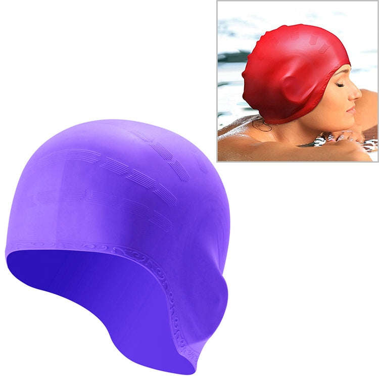 Silicone Ear Protection Waterproof Swimming Cap for Adults with Long Hair, Long Hair Swimming Cap(Black), Long Hair Swimming Cap(Blue), Long Hair Swimming Cap(Pink), Long Hair Swimming Cap(Silver), Long Hair Swimming Cap(Yellow)                        ...