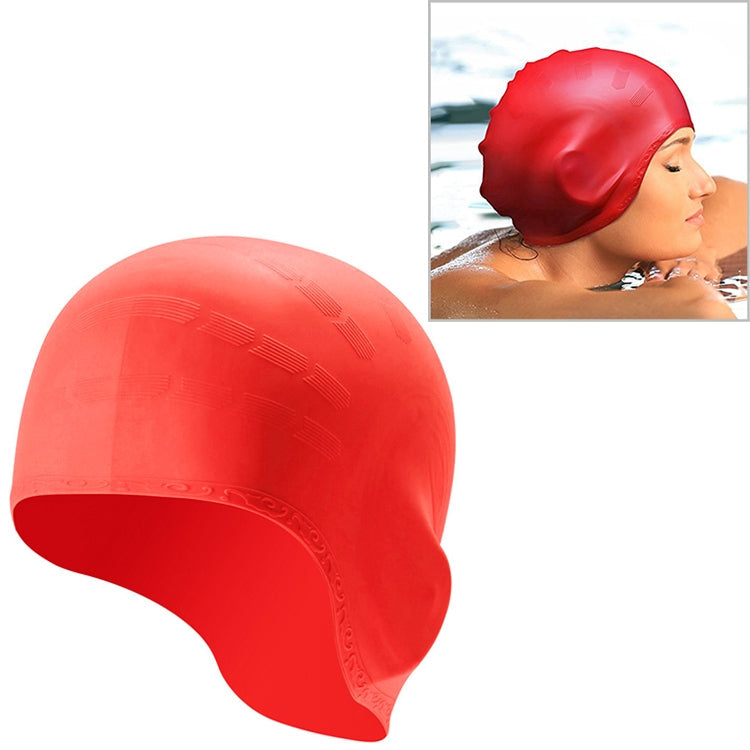 Silicone Ear Protection Waterproof Swimming Cap for Adults with Long Hair, Long Hair Swimming Cap(Black), Long Hair Swimming Cap(Blue), Long Hair Swimming Cap(Pink), Long Hair Swimming Cap(Silver), Long Hair Swimming Cap(Yellow)                        ...