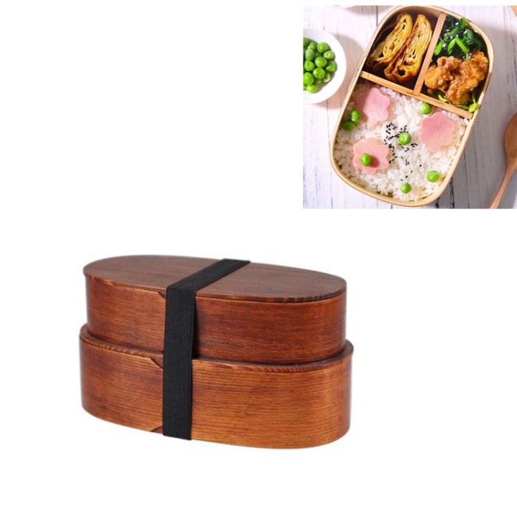 Wood Environmental Protection Tableware Portable Lunch Box Bento Box, Single Layer, Double Layer
