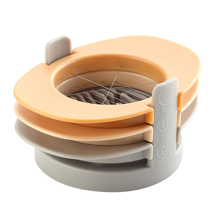 3 in 1 Multifunctional Egg Cutter Half-cut Egg Tool, Orange, Colorful