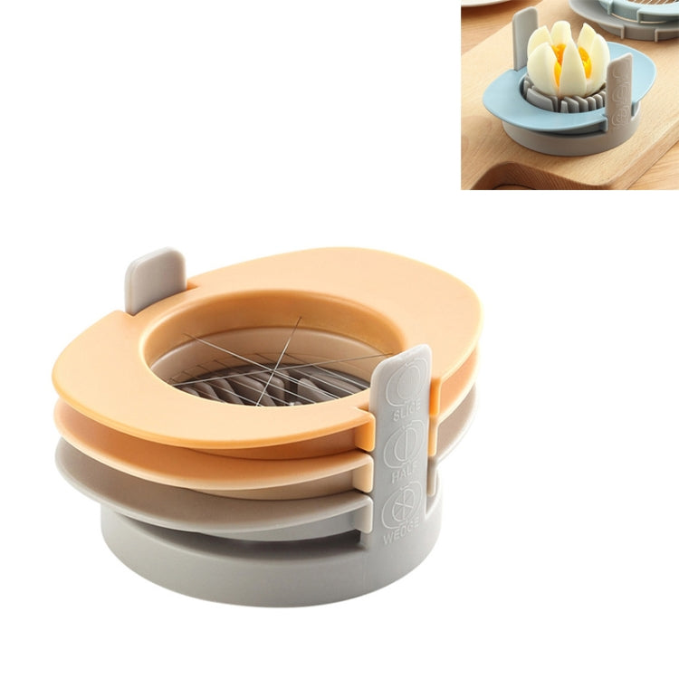 3 in 1 Multifunctional Egg Cutter Half-cut Egg Tool, Orange, Colorful