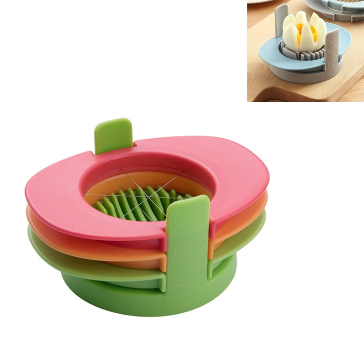 3 in 1 Multifunctional Egg Cutter Half-cut Egg Tool, Orange, Colorful