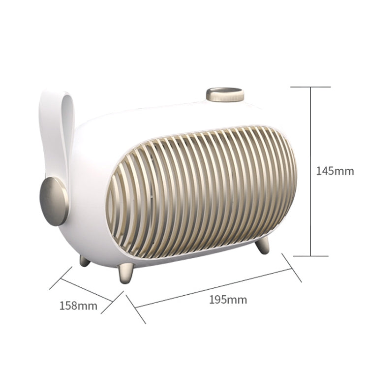 N301 Mini Heater Office Desk Silent Hot Air Heater Household Bedroom Heater, US Plug