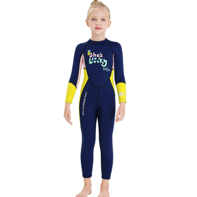 DIVE&SAIL Children Warm Swimsuit One-piece Wetsuit Long Sleeve Cold-proof Snorkeling Surfing Suit, S, M, L, XL, XXL