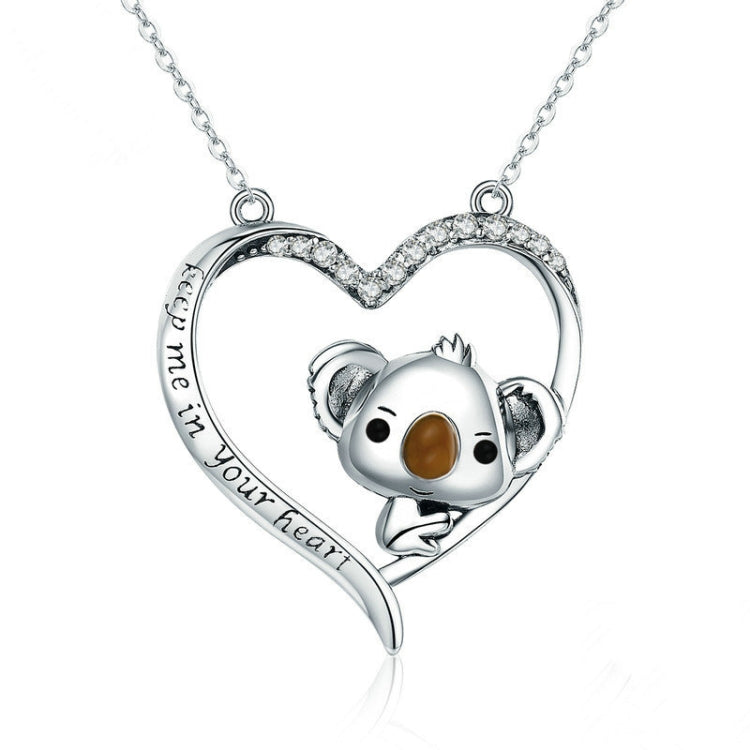 Cute Koala S925 Sterling Silver Lady Necklace, SCN256