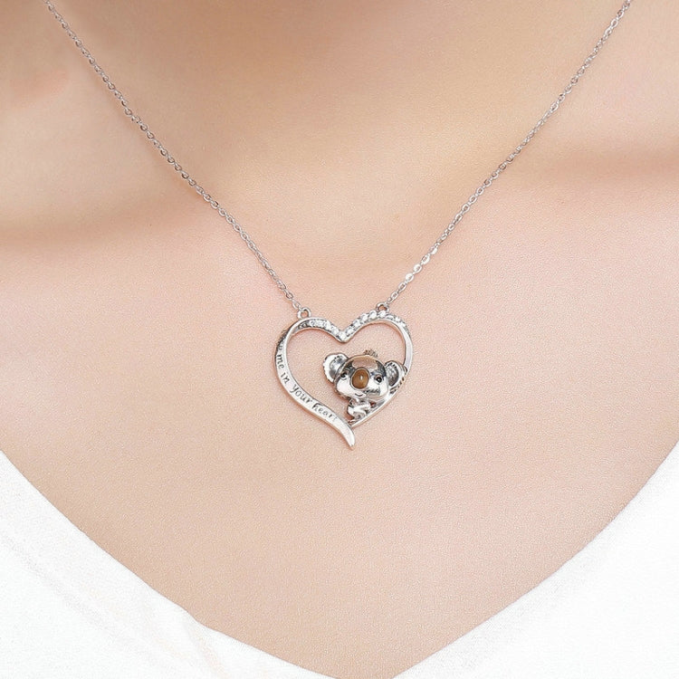 Cute Koala S925 Sterling Silver Lady Necklace, SCN256
