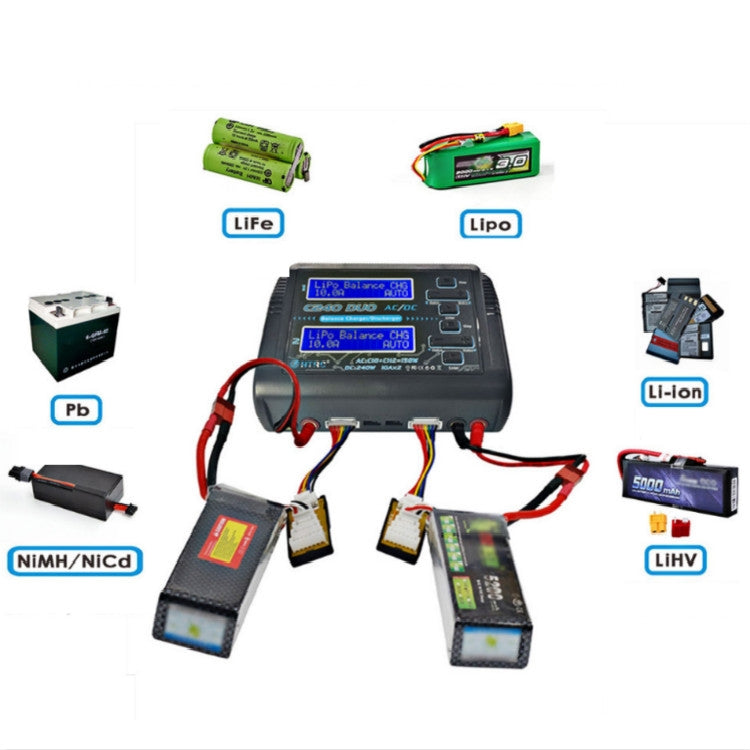 HTRC T240 Touch Balance Model Airplane Lithium Battery Charger Remote Control Car Toy B6 Charger,, EU Plug, US Plug